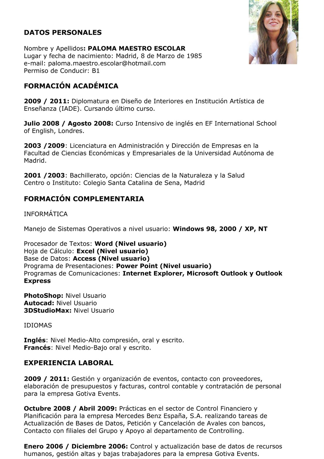 Curriculum Vitae Curriculum Vitae Em Portugues