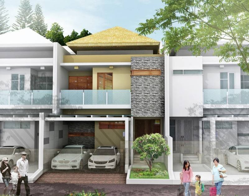 19 Desain rumah 5x10 2 lantai tanpa garasi