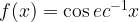f(x) = \cos e{c^{ - 1}}x f(x) = \cos e{c^{ - 1}}x