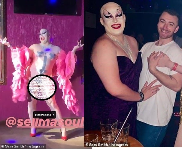 Sam Smith shares video of naked drag queen while partying at. 