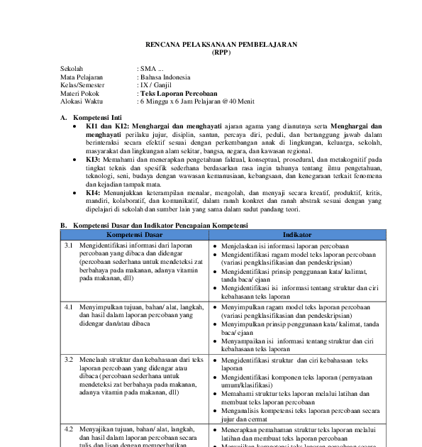 Contoh Teks Laporan Percobaan - Contoh Resource