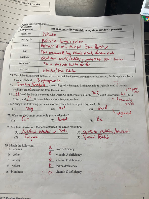 Ap Environmental Science Chapter 1 Study Guide Answers Study Poster