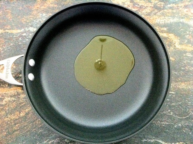 Olive Oil in Sautee Pan