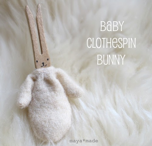 baby clothespin bunny