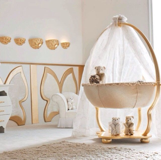 Baby room white gold