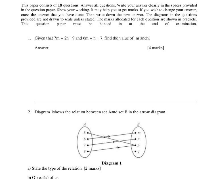 Soalan Matematik Tambahan Bab 1 Tingkatan 4 - Siput Mer