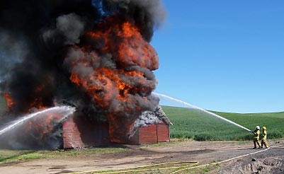 Barn on Fire.