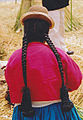 Long black hair of uros woman Peru.jpg