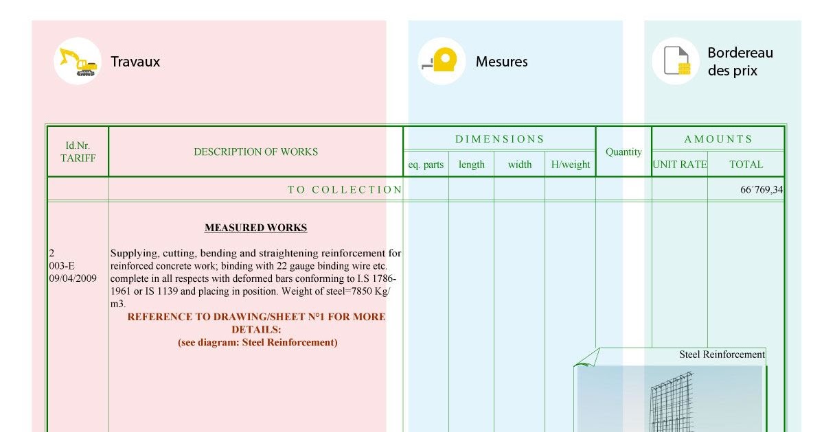 Exemple De Devis Quantitatif Et Estimatif  Le Meilleur Exemple