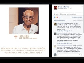 Pai do cantor Marrone morre de parada cardíaca em Goiânia, Goiás (Foto: Reprodução/Facebook)