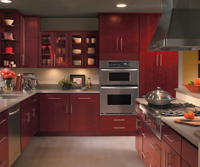 Maroon Colour Kitchen Cabinets - The Best Kitchen Ideas