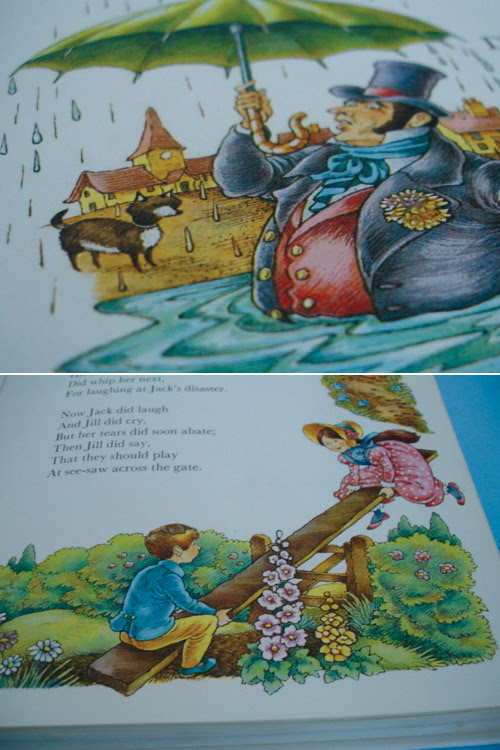 A Treasury of Mother Goose - Illustrated by Hilda Offen, Vintage Illustration