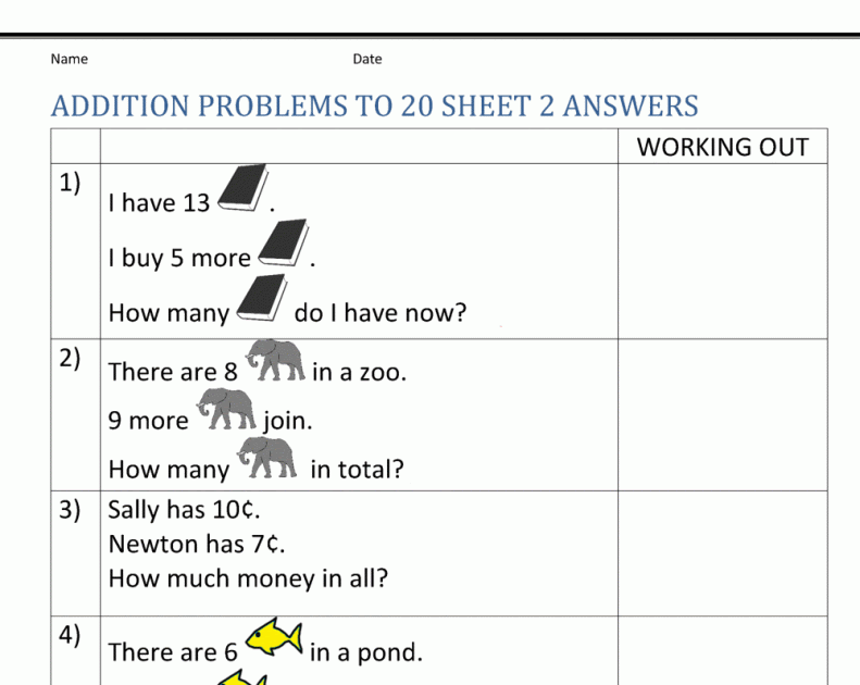 Free Worksheets For 2nd Grade Math Word Problems - brandyenews