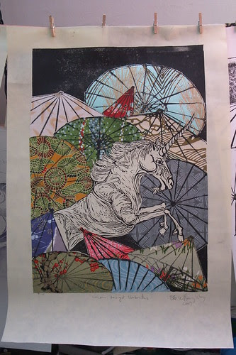 Unicorn Amongst Umbrellas I