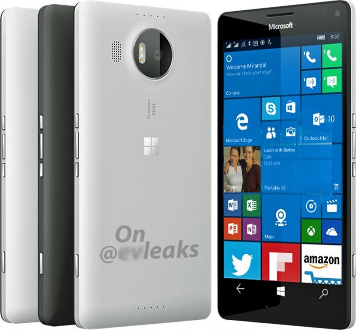 Photo: Leaked Microsoft Lumia 950 XL render shows the flagship in white