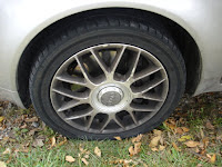 Flat tire on Audi