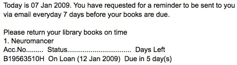 NLB Reminder - sample