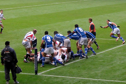 England vs. Samoa @ Twickenham - Samoa desperately try to defend