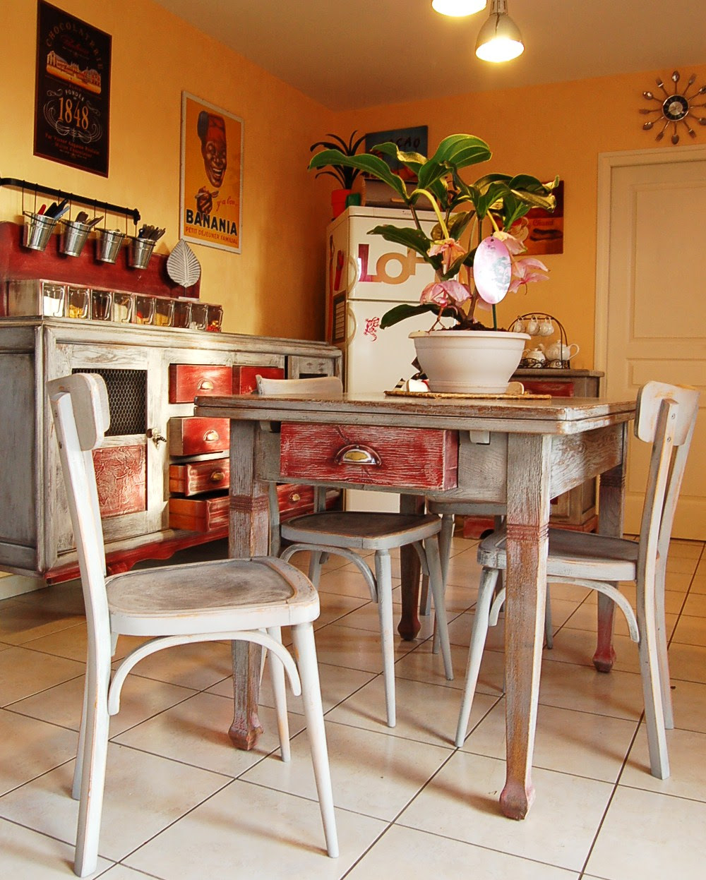 Meuble cuisine table Table et chaises bistrot