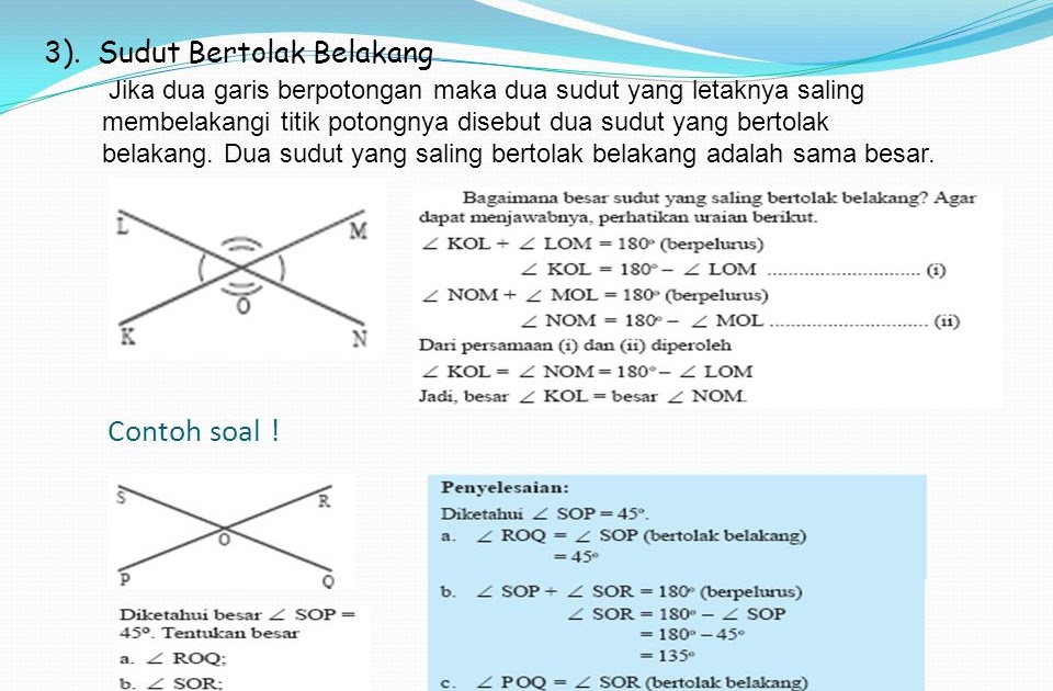 Materi Hubungan Antar Garis Kelas 4 Sd