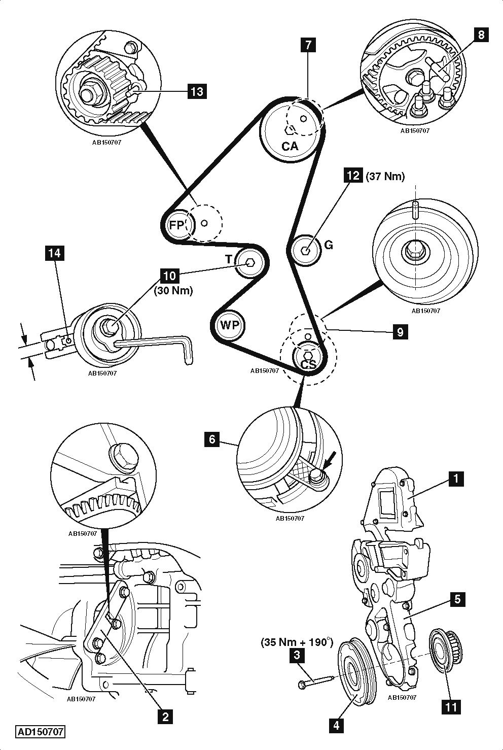 Ford Focus 16 Tdci Timing Belt Change Interval Belt Poster