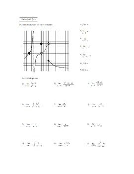 Calculus Limits Worksheet - worksheet