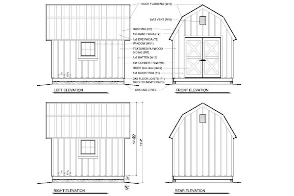 Sheds Ottors: 10x12 gambrel shed plans 10 Guide