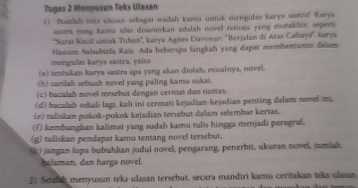 Unsur Unsur Teks Ulasan