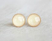 LIGHT GOLD - Gold Earrings Studs - Small Gold Stud Earrings - Polymer Clay and Resin Post Earrings withShimmer - EarSugar LIGHT GOLD - Gold Earrings Studs - Small Gold Stud Earrings - Polymer Clay and Resin Post Earrings withShimmer - EarSugar