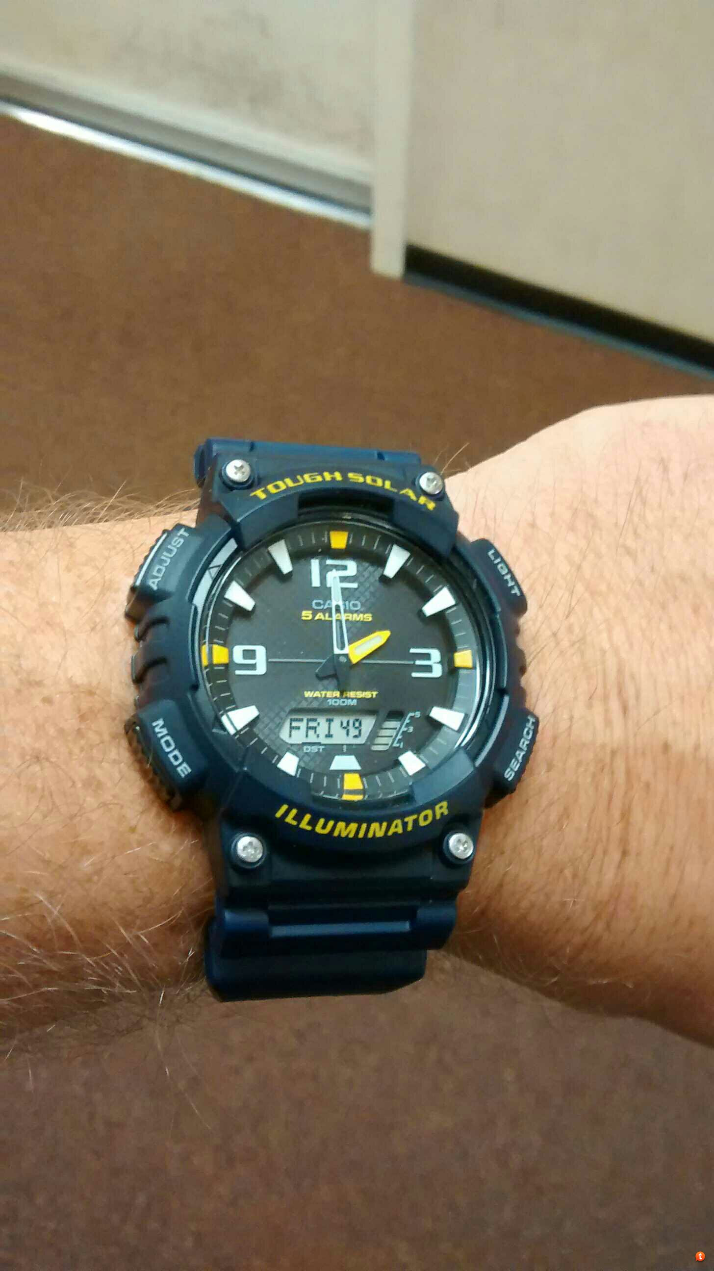 how to change time on casio analog digital watch