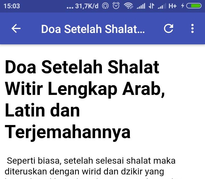 Doa Setelah Sholat Witir Sesuai Sunnah - Kumpulan Doa