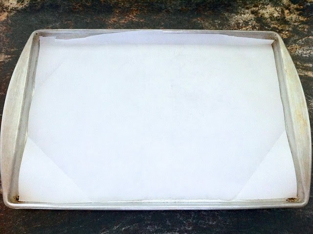 Baking Sheet Lined with Parchment Paper