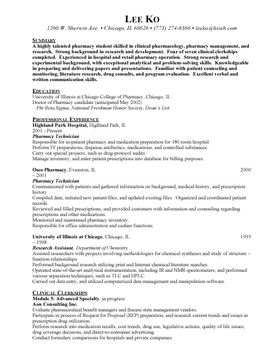 Pharmacy Technician Skills List Free Resume Templates