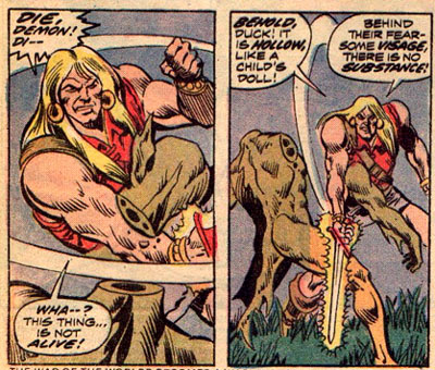 By Crom! It's made of delicious milk chocolate! Man-Thing #1