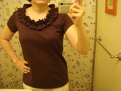 whole shirt Simplicity 2599 view E minus bow plus sleeves