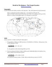 25 World In The Balance The Population Paradox Worksheet Answers