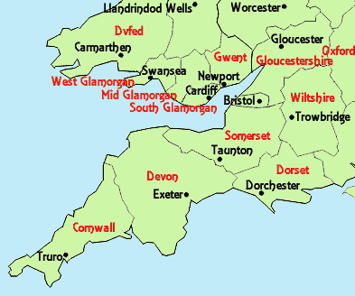 Map Of Southern England