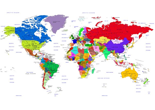 Politisk Karta Världen | Karta Mellersta