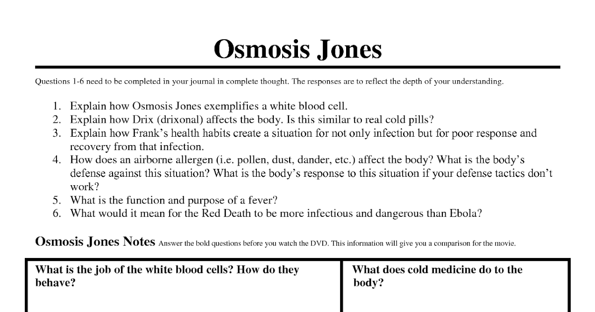 28 Osmosis Jones Worksheet Answer Key - Notutahituq ...