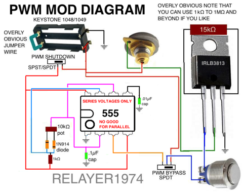 Box Mod Without Mosfet - Electronic Diagram
