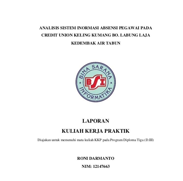 Contoh Laporan Pkl Perbankan