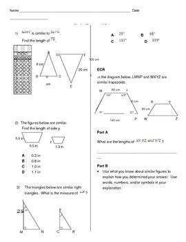 10th Grade Geometry Similar Triangles Worksheet - worksheet
