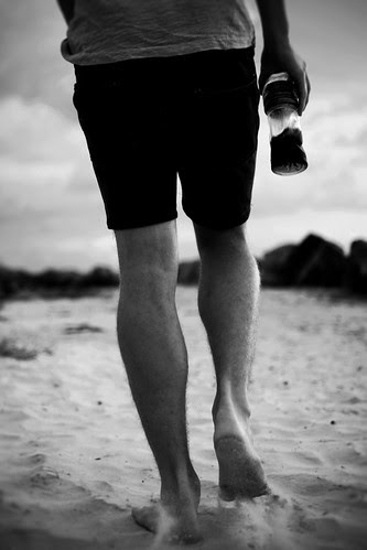 walking in sand