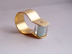 brass and glass ring