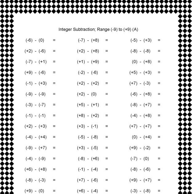 15 Best Images of Multiplying Integers Worksheets Grade 7 Adding