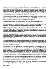 Heads of Complaint against Norman Howitt Page 2