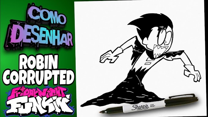 COMO DESENHAR O ROBIN CORRUPTED DO FRIDAY NIGHT FUNKIN | how to draw corrupted robin from fnf