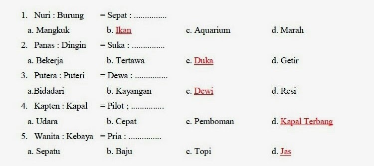 Casey Bennett: Contoh Soal Psikotes Sinonim Dan Jawabannya