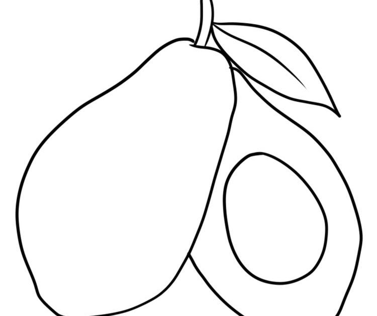 Avocado Coloring Page ~ Scenery Mountains