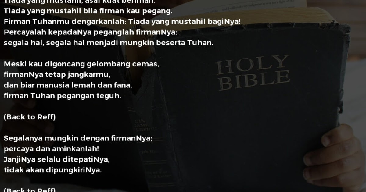 Lirik Lagu Terima Kasih Atas Segalanya / Handbook Lagu Sekolah Minggu